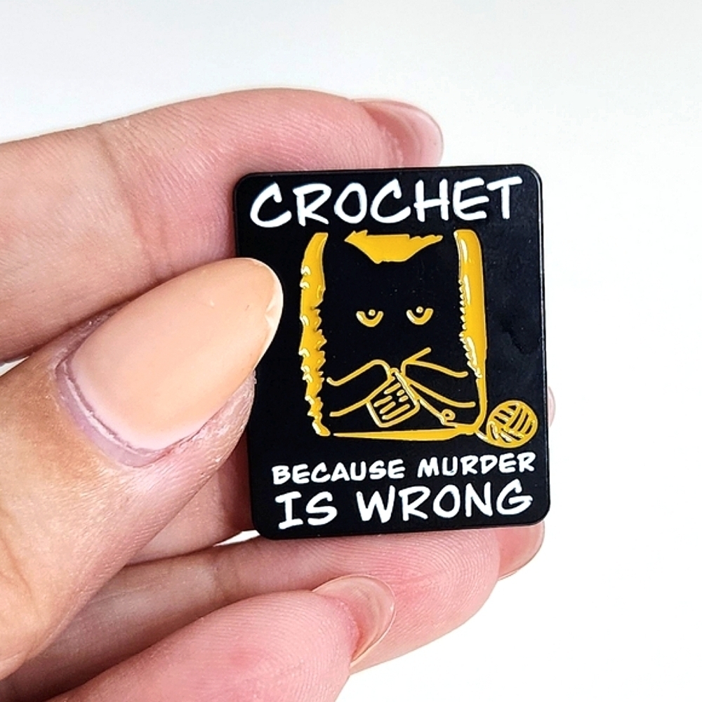 NEW‼️Crochet Humor Enamel Pin - Picture 3 of 4